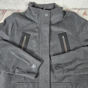 Cabi Charcoal Gray Mesh Back Jacket Womens Size Small Moto Style‎ 3184 thumbnail 5