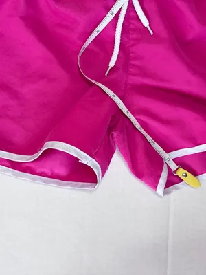 Contrast Trim Dolphin Retro Y2K Running Shorts - Size Small - Pink thumbnail 6