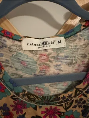Natural Life Cotton Floral Midi Dress size Medium thumbnail 5