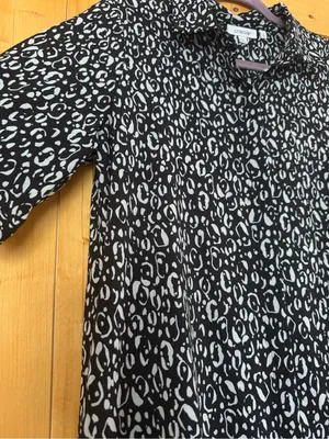Chico's Zenergy Neema Bungee Hem Shirt Dress Animal Print Pockets Size Small thumbnail 12