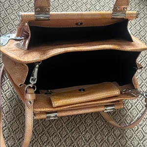 Non Signe Y2K Satchel Handbag Metal Accents Crossbody Strap thumbnail 6