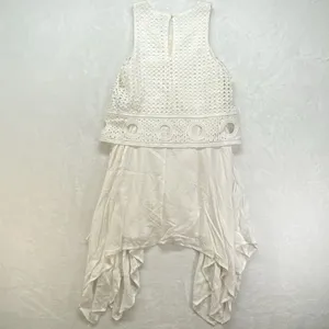 Alya Dress Womens XS White Lace‎ Sleeveless Asymmetrical Scoop Neck layered thumbnail 8