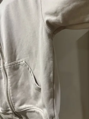 H&M Divided Women’s XS Cream Full Zip Hoodie Neutral Minimalist Sweatshirt thumbnail 9