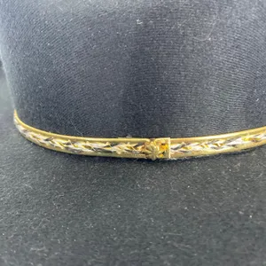 Cody James Black Wool Felt Cowboy Hat Gold Silver Metallic Band Western thumbnail 2