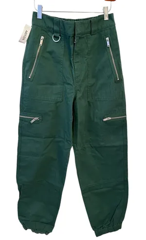 Aritzia Forest Green Cotton Cargo Pants Size M NWT ( sold out) thumbnail 1