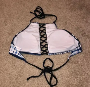 Rue 21 5/$10 DEAL! 💰Navy and white bikini top thumbnail 3