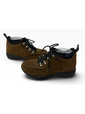 -Lands End Low Top Hiking Boots Womens 7B Brown Suede Leather Outdoor Activewear thumbnail 6