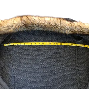 Joie Jamilee Gray Yak Wool Knit Faux Fur Collar Women’s Cárdigan Sweater Small thumbnail 10