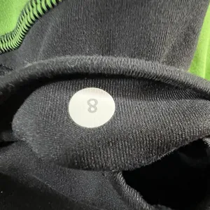 Lululemon Scuba Hoodie Jacket Size‎ 8 Black Green Colorblock Full Zip Pockets thumbnail 4