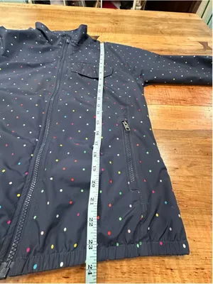The North Face Women's Windbreaker Polka Dot Jacket Navy Blue Full Zip Size S thumbnail 12