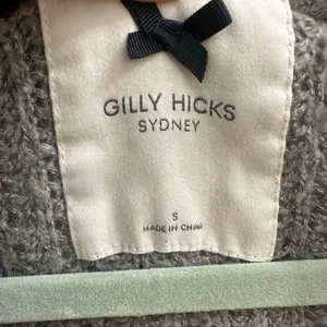 A&F Gilly Hicks Open Front Chunky Knit Wool Cardigan Sweater Gray Cozy Small!. thumbnail 3