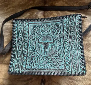 Genuine Leather Long Horn Purse thumbnail 2