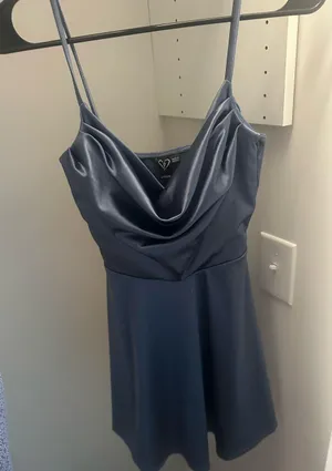 Windsor Satin Skater Dress Homecoming thumbnail 1