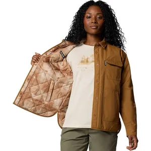 Columbia Womens Longhorn Ridge Reversible Shirt Jacket Brown Large NWT $130 MSRP thumbnail 3