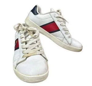 Polo By Ralph Lauren Quilton Bear Classic White Lace Up Low Top Sneakers Size 6 thumbnail 1