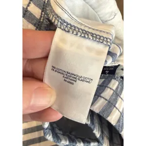 Lands End Women‎ Size 4 Blue White Striped Mid Rise Pull On Shorts Elastic Waist thumbnail 9