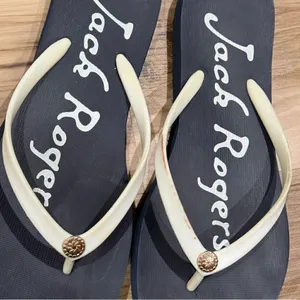 Jack Rogers Blue and White Flip Flops Women’s 7.5 thumbnail 2