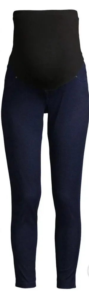 Time&Tru Maternity Jegging Med (8-10) SlimFit Dark Wash Denim Stretch NWT thumbnail 1