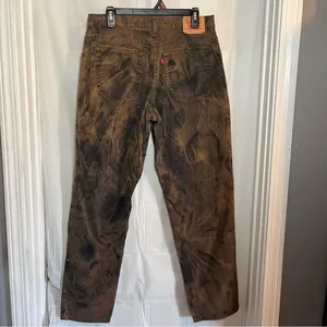 Levi’s 550‎ Black Acid Wash Mom Jeans Size 14 L High Waist Y2K Grunge 90s Rust thumbnail 7