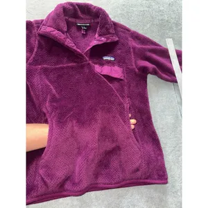 Patagonia‎ Womens Polartec Re-Tool Snap T Purple Fleece Pullover Size Small thumbnail 3
