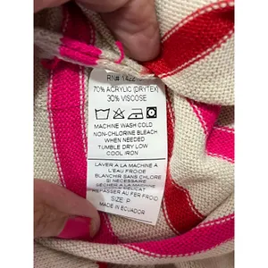 MERSEA‎ Catalina Crewneck Travel Poppy Stripe Pink Red Oversized Coastal Chic P thumbnail 7