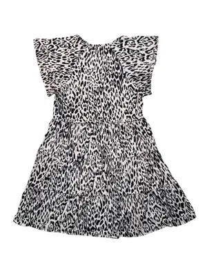 Altar’d State Leopard Print Tiered Mini Dress Medium Stretchy thumbnail 4