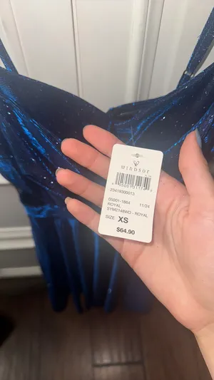 NWT Windsor Royal Blue Formal Dress thumbnail 3