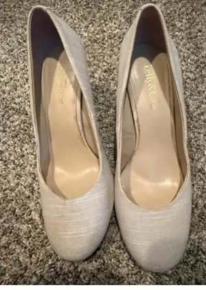 Kelly & Katie Women's Pumps Isabel Kk Heels tan Fabric Size 8 M thumbnail 1