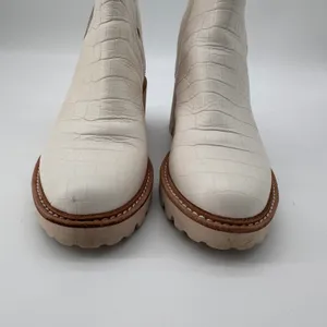 Dolce Vita Huey H2O Cream Ivory Croc Leather Block Heel Chelsea Ankle‎ Boots 6.5 thumbnail 5