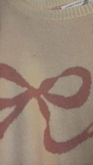 Altar'd State pink bow Sweater thumbnail 2