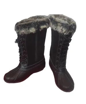 Sporto leather faux fur and man made materials duck boot tall size 8.5 thumbnail 1