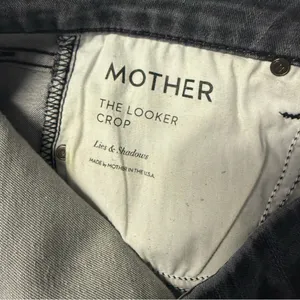 MOTHER Denim The Looker Crop Jeans Size 28 Gray Lines & Shadows thumbnail 5
