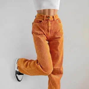 BDG Urban Outfitters Orange Corduroy High-Rise Pants thumbnail 2