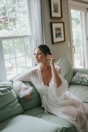 White Sheer Robe Size XS thumbnail 2