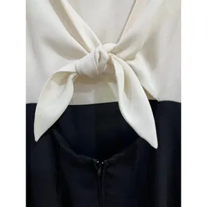 Vintage‎ Maggy London Colorblock Maxi Dress Black White Sheath Sz 4 thumbnail 8