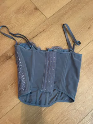 Dusty Blue Corset Top thumbnail 2