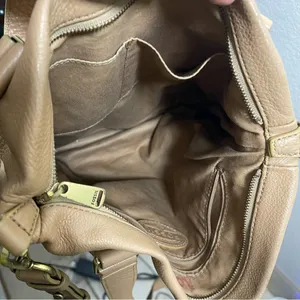 Fossil leather tote bag thumbnail 8