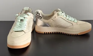 Dolce Vita Cream and Silver Women's Sneakers Sz‎ 6 thumbnail 1