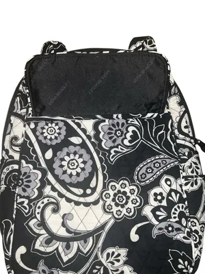 Vera Bradley Midnight Paisley Black & White Campus Backpack w/Rare Magnetic Flap thumbnail 3