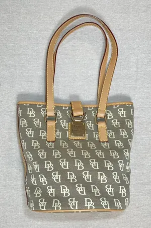 Dooney & Bourke | Vintage Tan and Gray Signature Classic Bucket Bag thumbnail 1