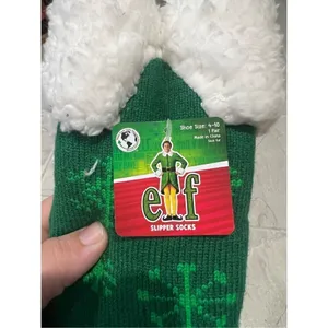 Elf Woman’s Holiday Slipper Socks Size 4-10 NEW Raised By Elves thumbnail 5