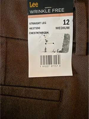 Lee NEW Women's Casual Dress Pants Size 12 Relaxed Fit Brown Herringbone City thumbnail 8