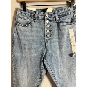 Banana Republic Bootcut High-Rise Cropped Jean Light Wash Button Fly 28/6 NEW‎ thumbnail 3