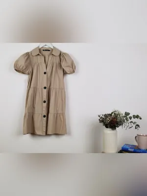 Zara voluminous mini dress size extra small thumbnail 5