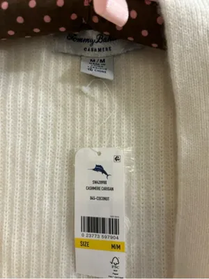 Tommy Bahama 100% Cashmere Cardigan-Gorgeous Winter Ivory-Brand New Rtl-$595.00 thumbnail 3