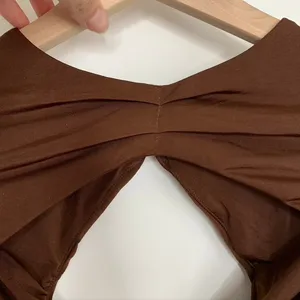 House of CB Natelle Chocolate Brown Corset Longsleeve Top Womens XS thumbnail 7