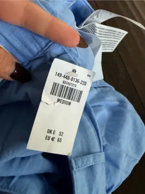 NWT Abercrombie & Fitch Light Blue Linen Shorts thumbnail 4