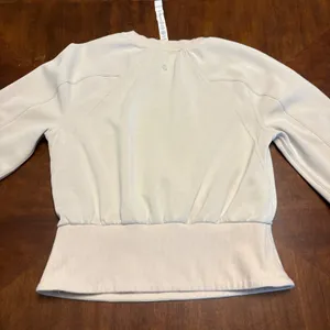 Lululemon Softstreme Gathered Waist Pullover Women 6 Peach Cream LW3GG8S thumbnail 3