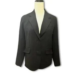 Anne Klein Blazer 6 Black Two Button Blazer Professional Business Jacket Notched thumbnail 2