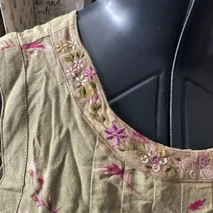 April Cornell vintage embroidered floral jumper dress thumbnail 3